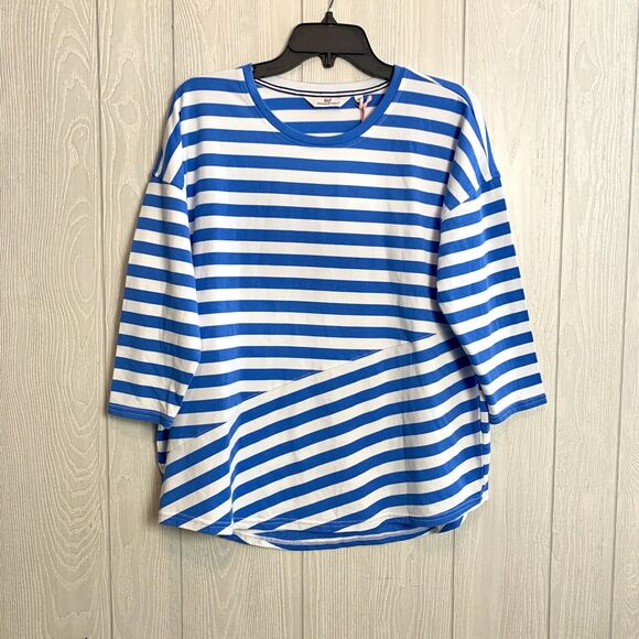 Vineyard Vines Tide Blue Pieced Striped Deluxe Tee Small NWT - Picture 1 of 6